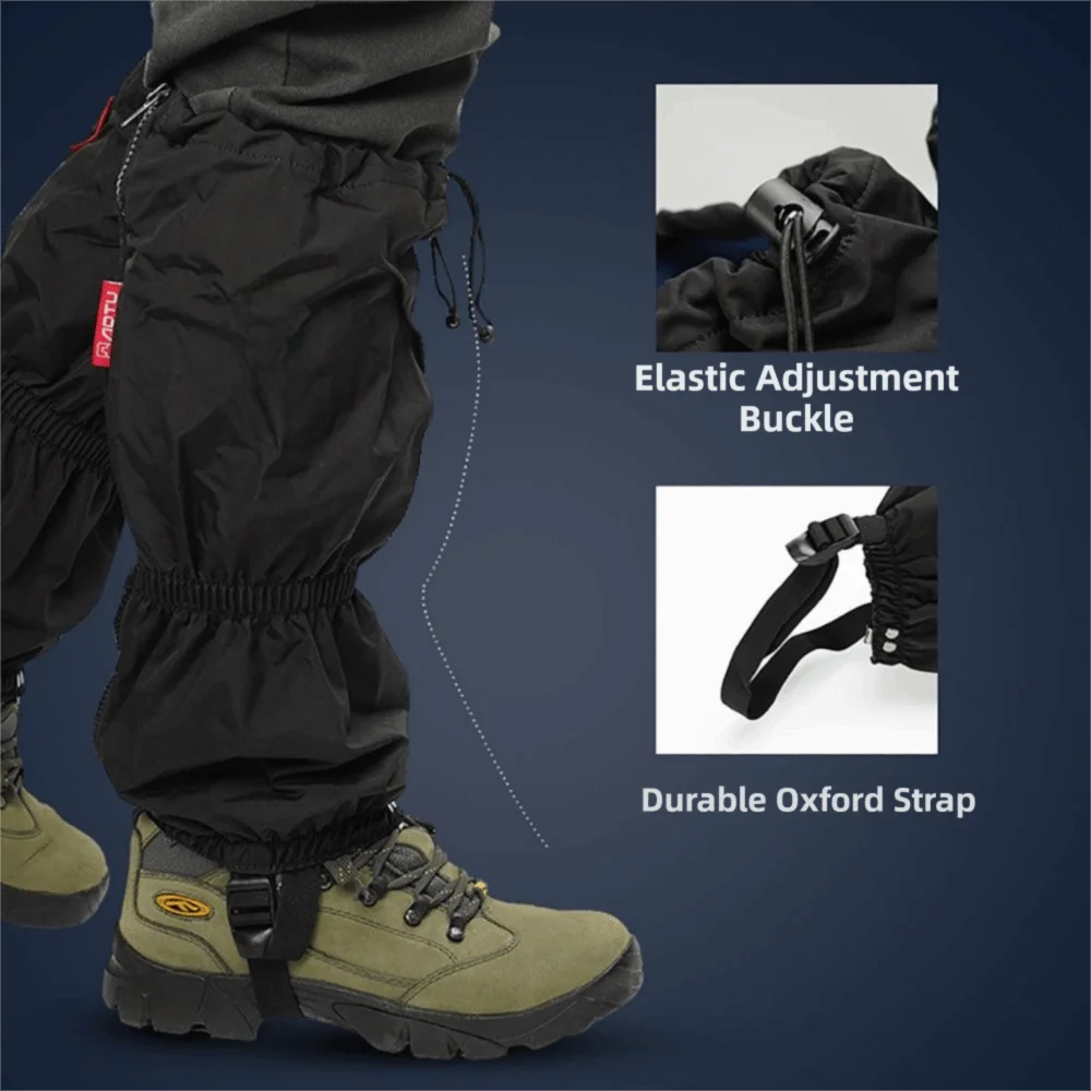 Men Women Waterproof Leg Gaiters Anti-Sand Windproof Snow Boot Covers Anti-Snow Leg Warmers Hiking