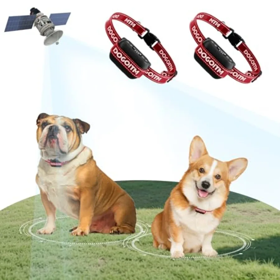 Wireless Dog Fence for 2 Dogs GPS Wireless Dog Collar with 3 Warning Modes Pet Containment System with AI Smart Signal Electric