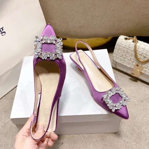 여성용 클래식 우아한 슬링백 샌들, 라인석 버클 백 스트랩, 플랫 발레 디자인, 원피스 슈즈, 브랜드 뮬 오피스 뮤저, 신상  Best5