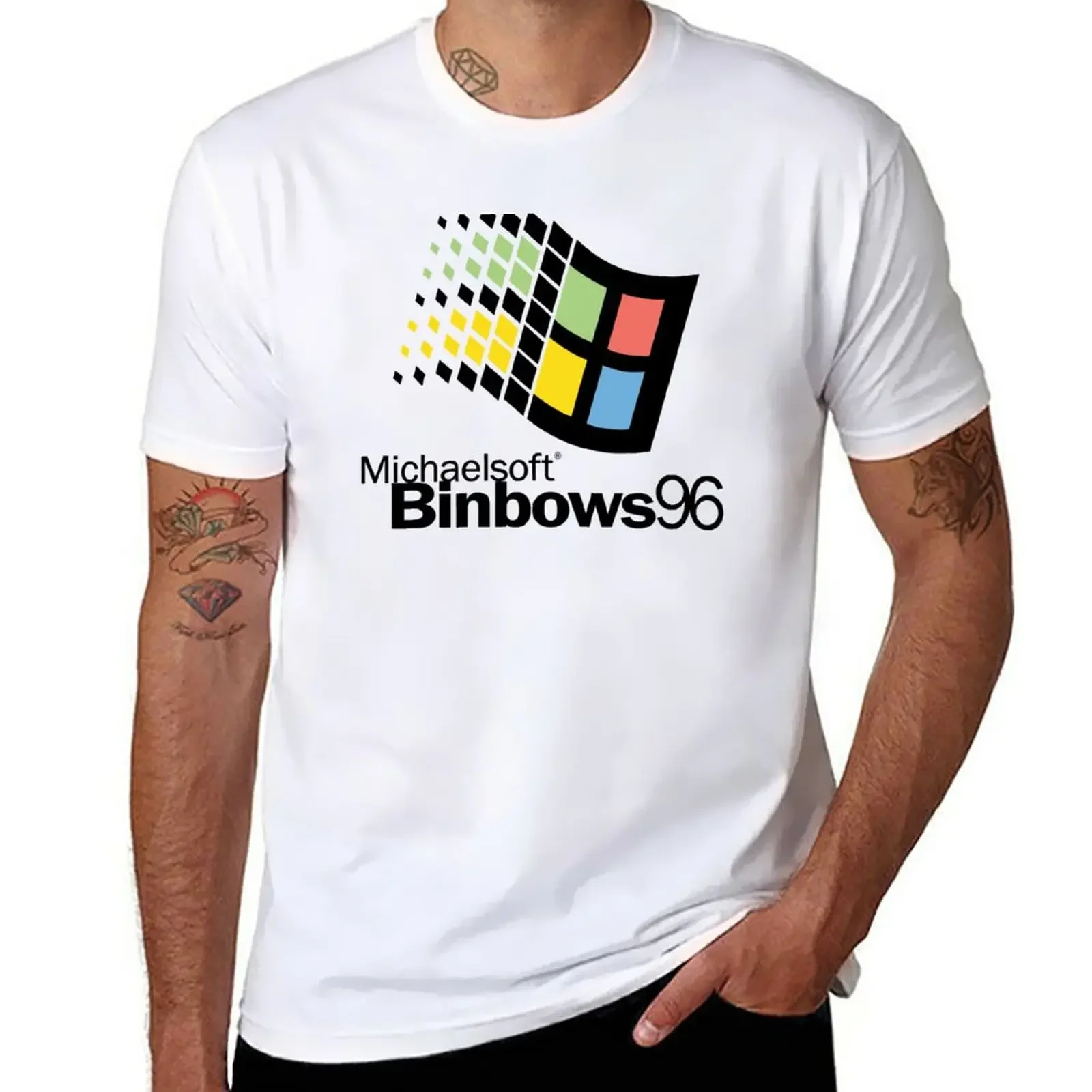 Michaelsoft Binbows 96 T-Shirt cute clothes Short sleeve tee mens graphic t-shirts anime