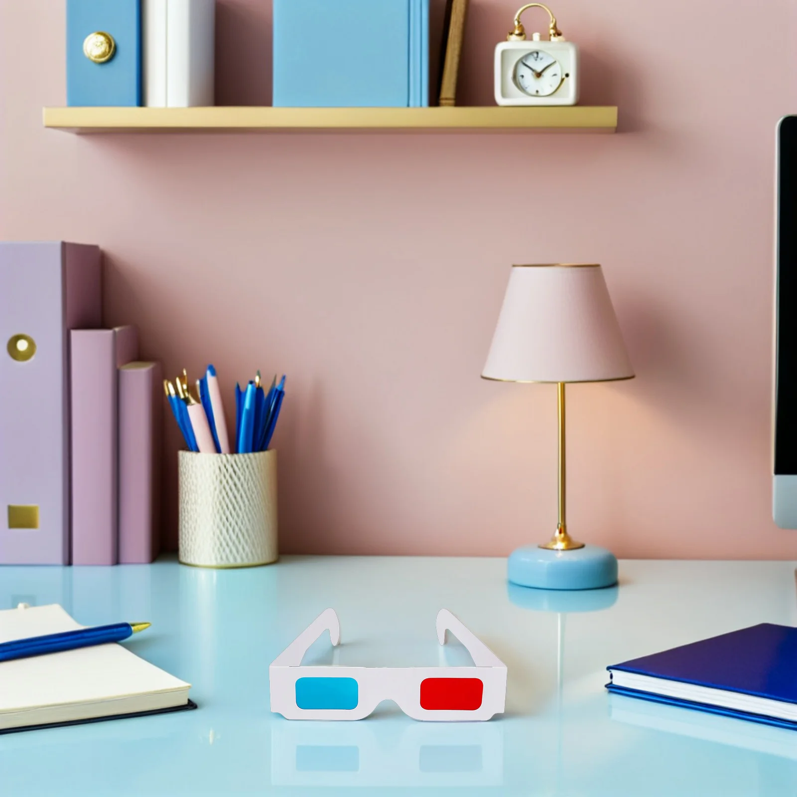 

90pcs 3D Red Blue Cardboard Eyewear For Movies Projector Home Party Educational Games Universal Fit 3D Movies