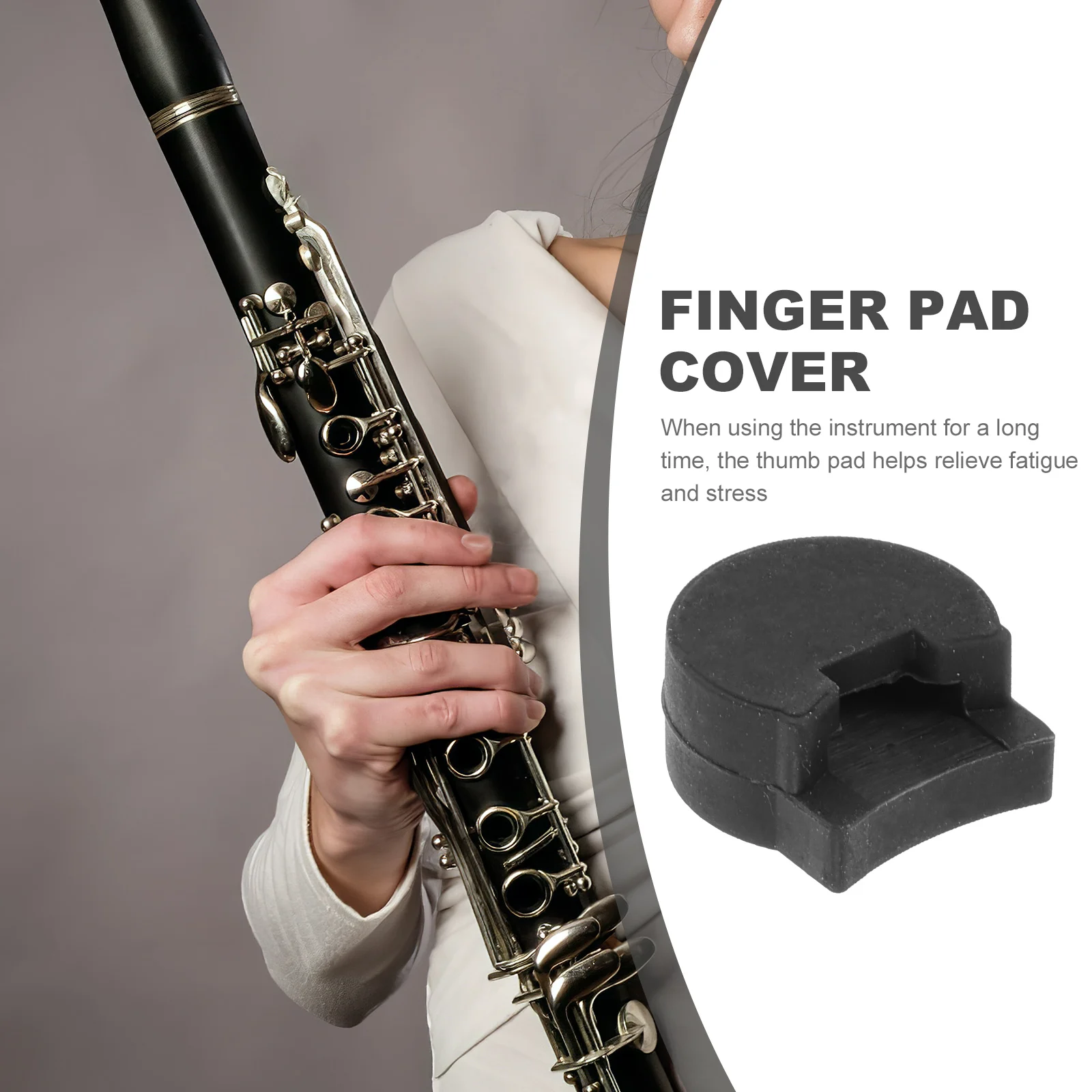 

Black Tube Thumb Support Saxophone Silicone Cover Soprano Rest Cushion Accessories Finger Sleeve Alto