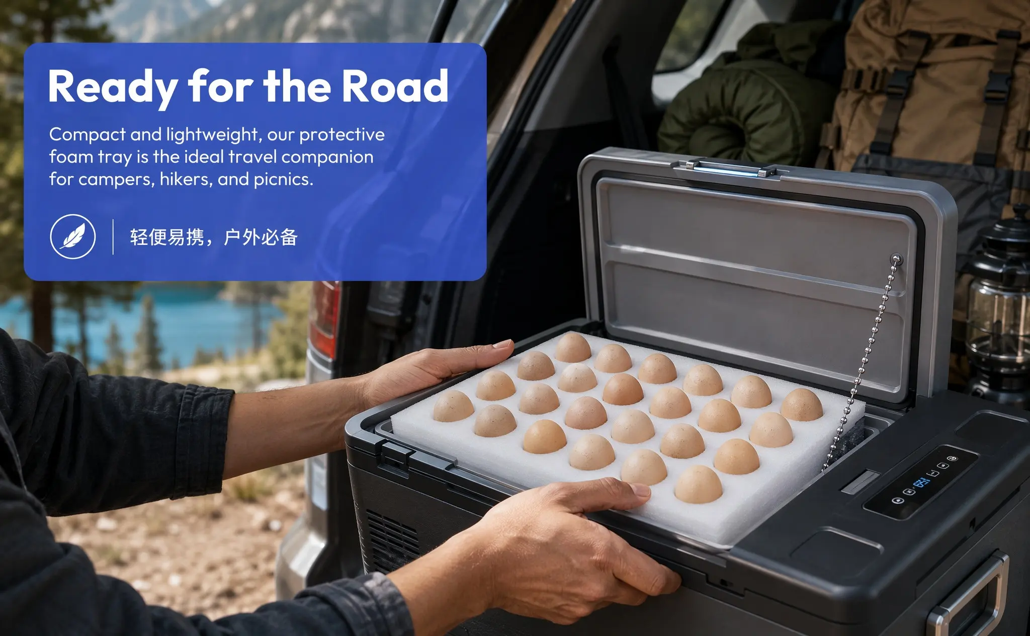 4Sets Egg Transport Holder Thickened Shockproof Portable Delivery Tray Reusable Egg Protective Storage Multi-Grid Organizer