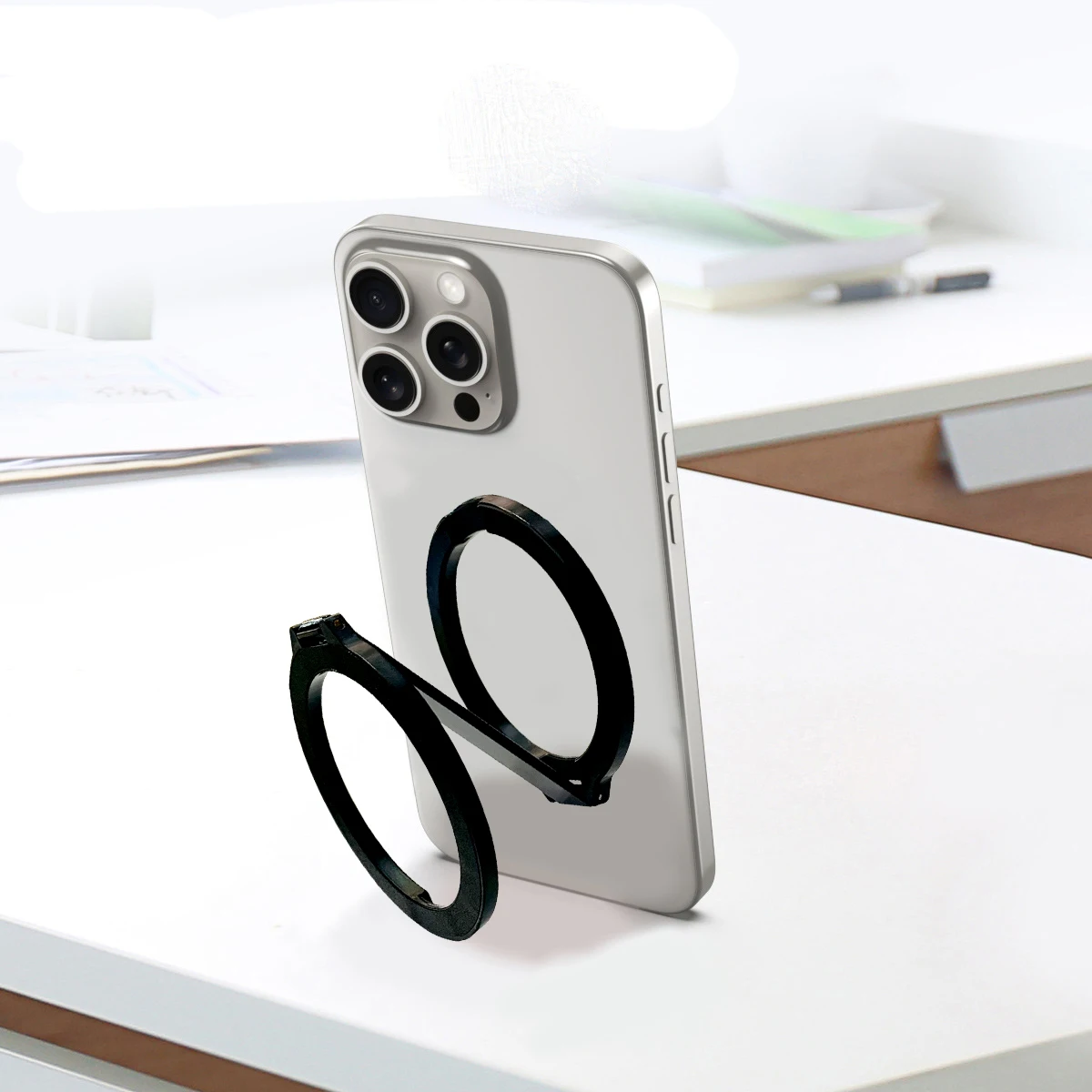 Für Magsafe Magnetische Metall 1Pcs Starke Saug Rotierenden Doppelseitige Sdsorption Legierung Tragbare Universal Desktop Kreative – Detail 8