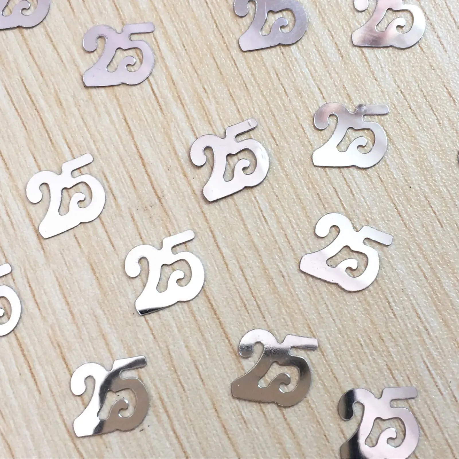 25th silver marrige anniversary Party Decorations number 25 Confetti