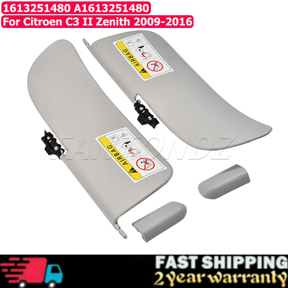 

For Citroen C3 II Zenith 2009-2016 Car Sun Visor Panel A1613251480 Sun Visor Sunshade Kit Left and Right Front Shade Board