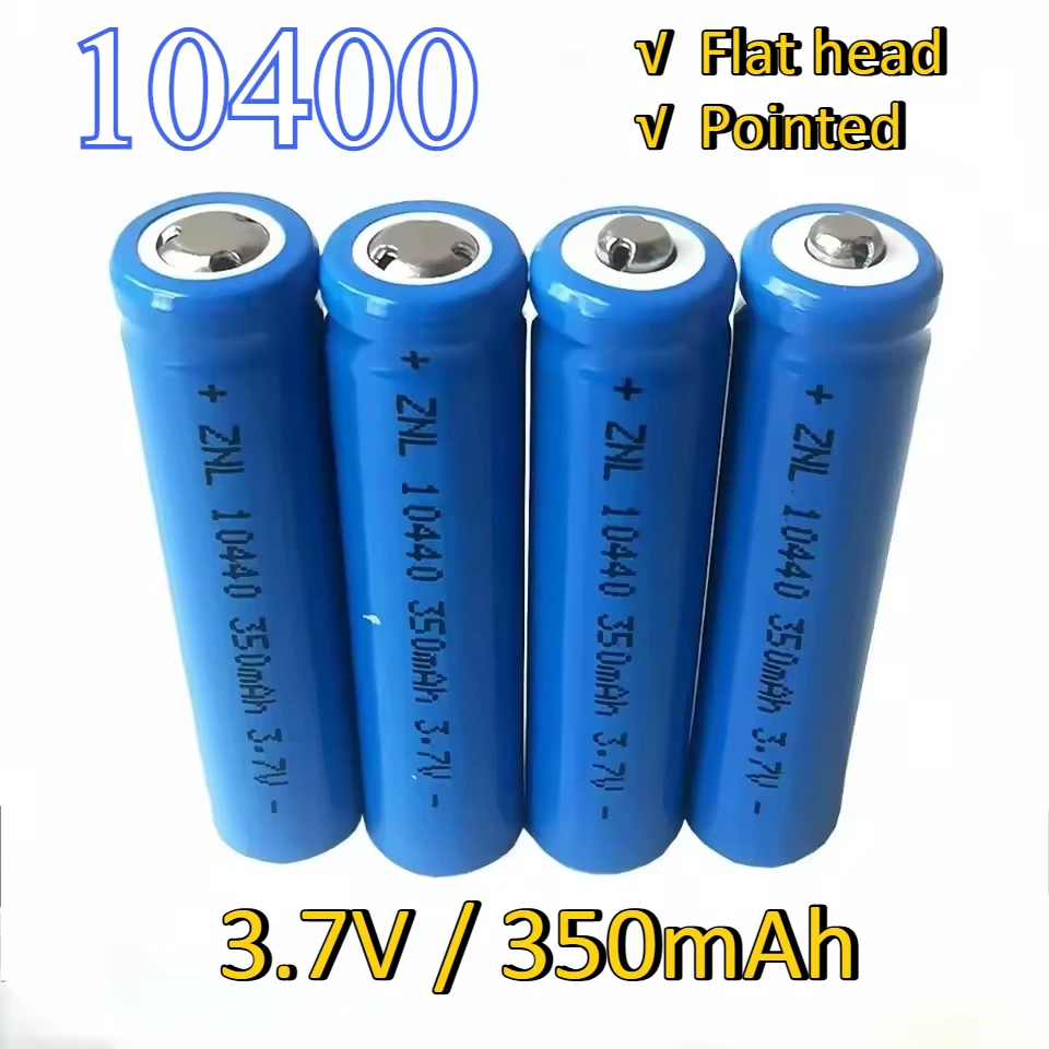 10440 350mAh بطارية AAA 3.7 فولت بطارية ليثيوم أيون قابلة للشحن للميكروفون مصباح يدوي راديو ألعاب فيديو وحدات التحكم قوة البنك لعبة