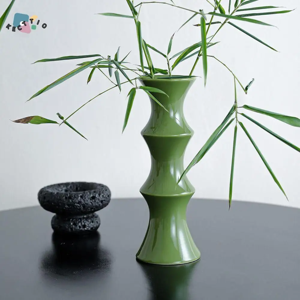 

Настольный орнамент, керамическая ваза для цветов, простая винтажная гидропонная цветочная кашпо, изысканный современный держатель для цветов, сушеные цветы