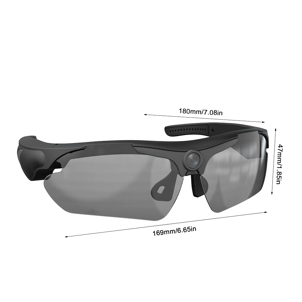 Wearable HD 1080P Camera Outdoor Cycling Glasses Polarized Lens Smart Camcorder Security Protection Video Record Mini Camera