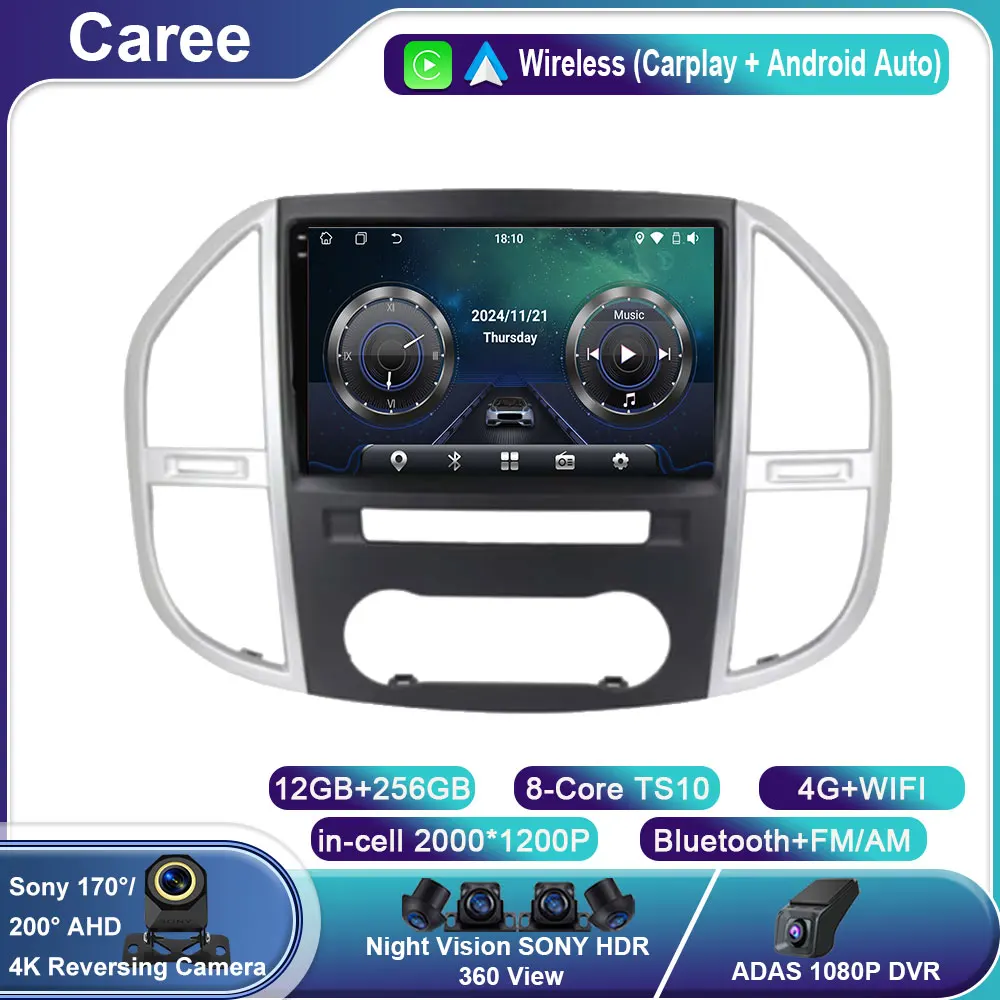 

Android 14 Carplay Auto Car Radio For Mercedes Benz Vito 3 W447 2014-2020 Navigation Multimedia Video Player Stereo Head Unit BT