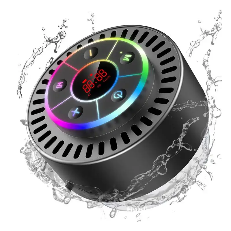 AABFK Bathroom Waterproof IPX7 Bluetooth Speaker Subwoofer Portable Speaker with FM Radio Soundbar Handsfree Car Loudspeaker
