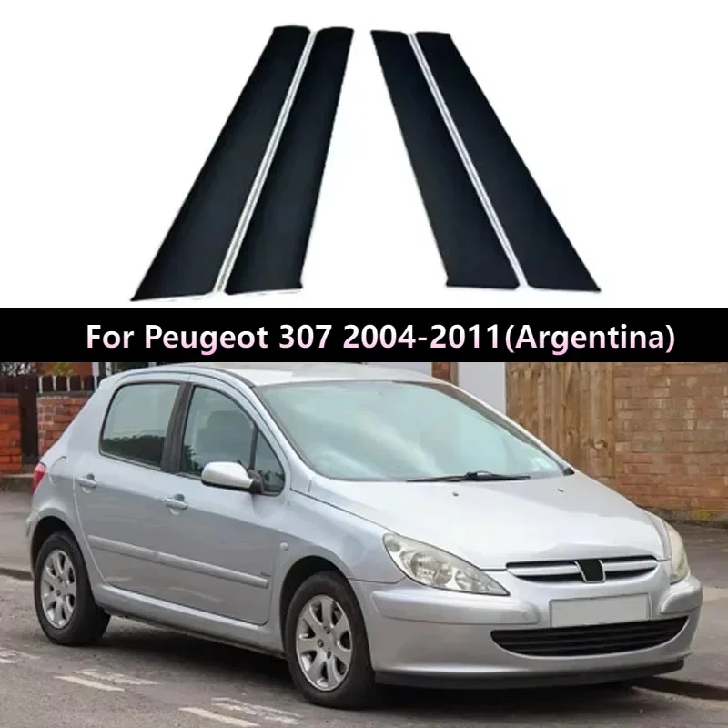 Car Window Door Column Polished BC Pillar Posts Fit For Peugeot 206 207 Citroen C2 301 307 308 2008 5008 2004-2023