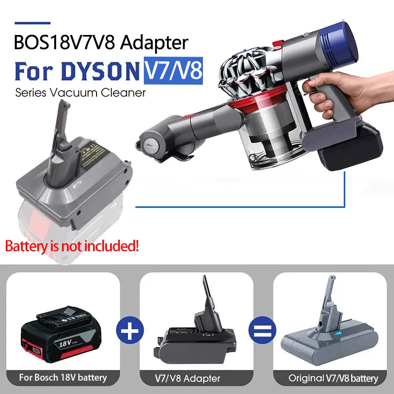 Li-ion Battery Adapter Converter For Makita for Milwaukee For Dewalt for Bosch For Black Decker 18V Battery For Dyson V7 Cleaner - view 5