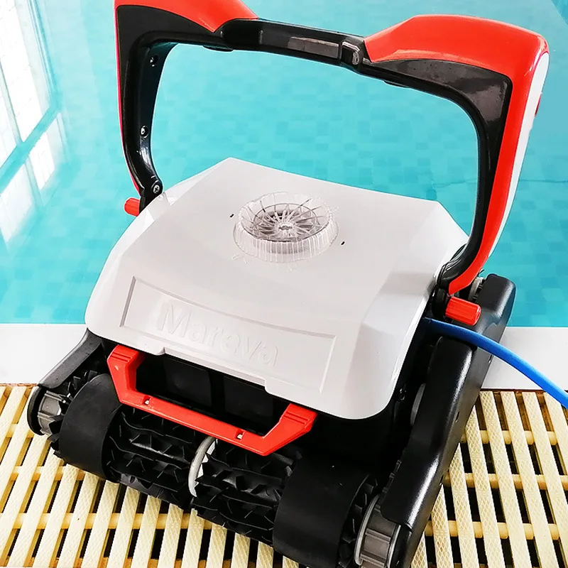 Automatic Robotic Pool Vacuum Cleaner 200W Energy Saving, 25m Cable, Wall/Floor Scrubbing for Inground Pools