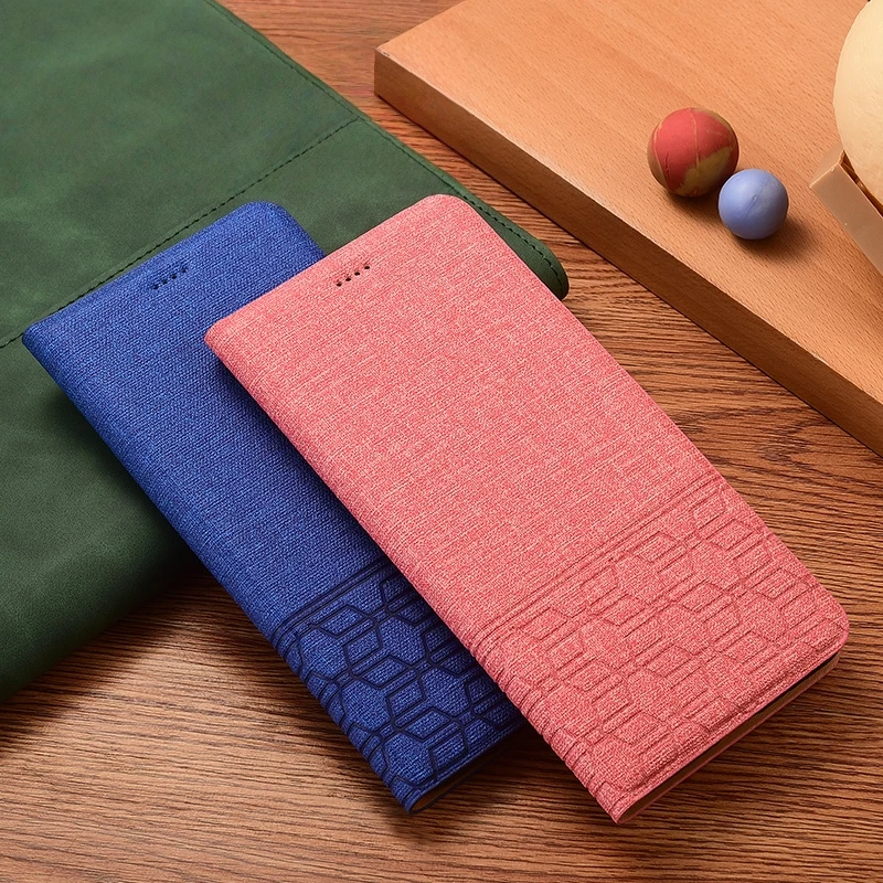 Katoen En Linnen Doek Telefoon Case Voor Motorola Moto Edge 60 60S 50 40 30 20 Pro Ultra Lite neo Fusion Flip Cover Portemonnee Gevallen