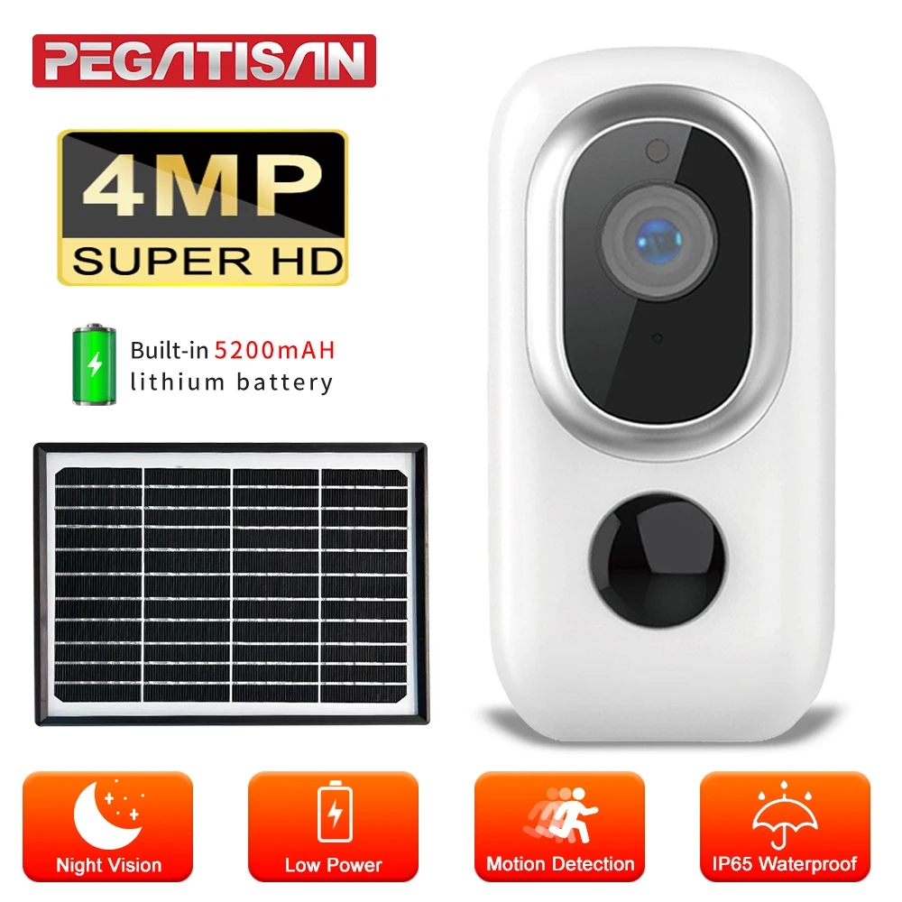 

1080P HD 4G SIM Card IP Camera 3W 5200mAH Battery PIR Detection Outdoor Home Smart Night Vision Two-Way Audio CCTV Cam Ubox App