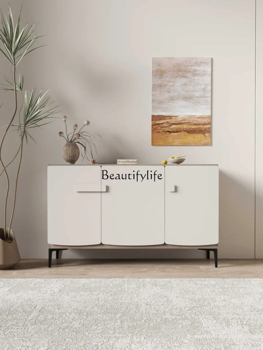 

LD33Italian Minimalist Living Room Sideboard Storage Stone Plate Hallway Multi-Functional Wall-Mounted Chest of Drawers