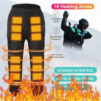Heating Pants for Men Waist Elastic Women USB Thermal Pants Heating Skiing Fishing 18 M-7XL Zone Trousers for Motorcycle Heated