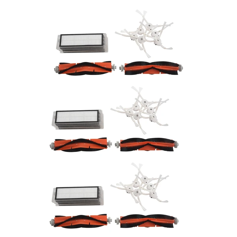 

Новая боковая щетка 18 + 12 фильтров Hepa + 6 основных щеток для Xiaomi Vacuum 2 Roborock S50 Mi, запчасти для робота-пылесоса