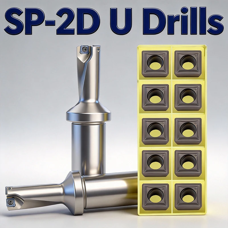 

2D Indexable U Drill SP Series C20 C25 C32 - SPMG Insert Quick U Drill for CNC Machinery & Lathes Metal Drilling