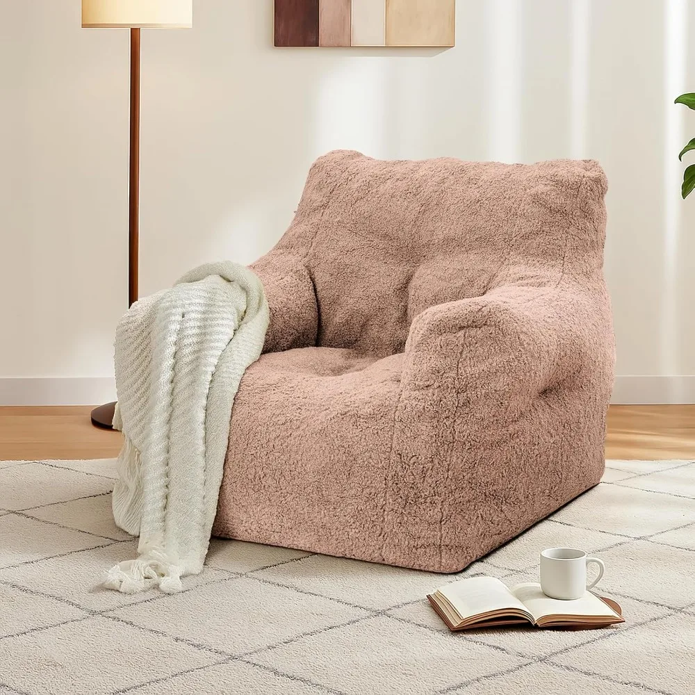 

Bean Bag Chair with Filler, Bean Bag Sofa with Tufted Soft Stuffed Filling, Fluffy and Lazy Sofa, Comfy Cozy BeanBag Chairs