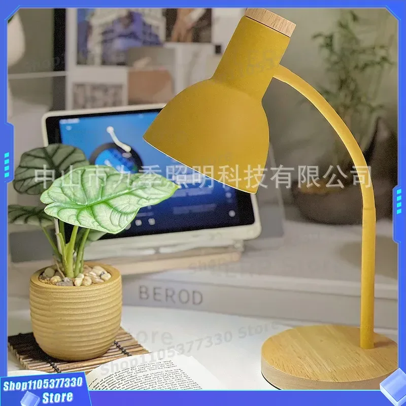 Nordic LED Desk Lamp Eye Protection Study Light for College Student Dormitory Simple Creative Plug in Bedside Reading Lamp