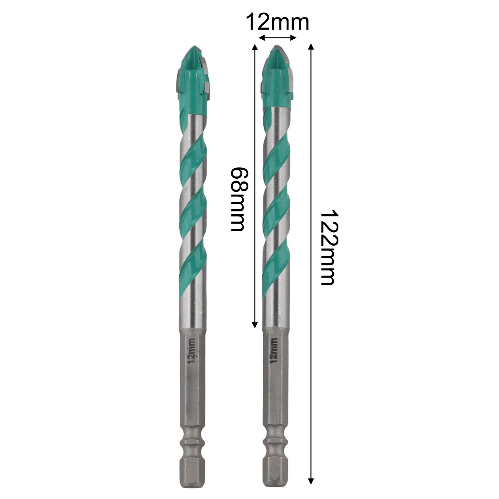 Multi-Material Bits เจาะประหลาด Bit ความต้านทานการสึกหรอ Four-edge Serrated Glass ไม้กระเบื้องโลหะสําหรับใช้ในบ้าน