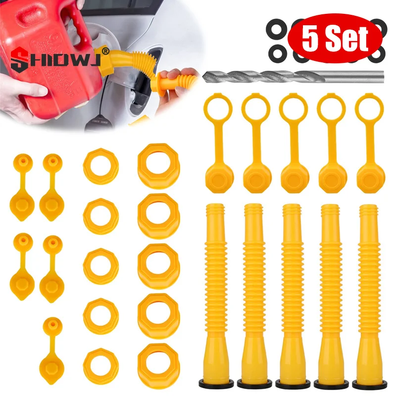 

5 комплектов насадок для газового баллона с винтовым воротником, предотвращающих пролитие, сменные носики для газового баллона для большинства баллонов 1/2/5/10 галлонов