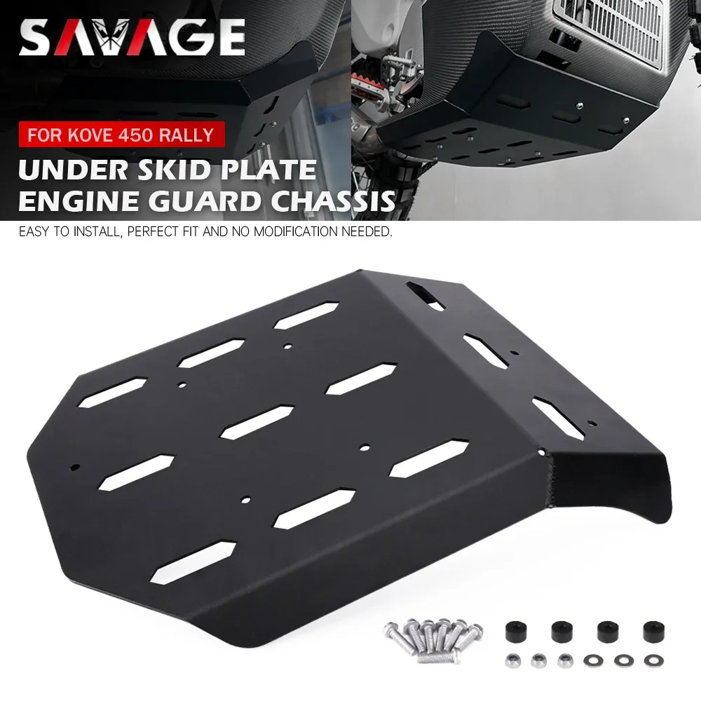 

For KOVE 450 Rally Motorcycle Engine Guard Chassis Protection Skid Plate Bash Crash Protector Cover Colove 450Rally 2023 2024