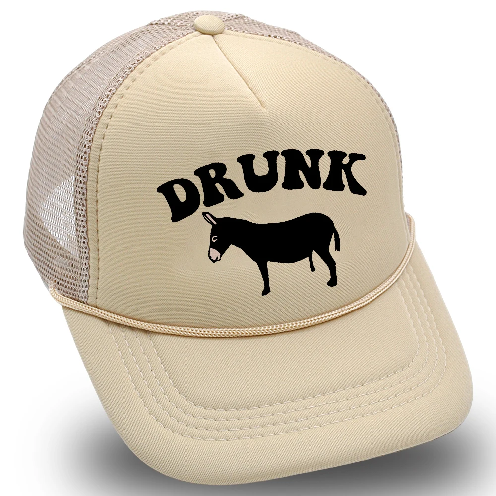 New Drunk Ass Trucker Hats Funny Party Mesh Cap Printed Summer Breathable Woman Baseball Cap Unisex