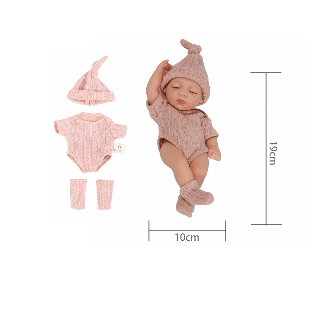 Doll Clothes for 8Inch 20cm Baby Dolls DIY Doll Accessories for Reborn Baby Dolls Sweater Jumpsuit Clothes for Mini Newborn Doll