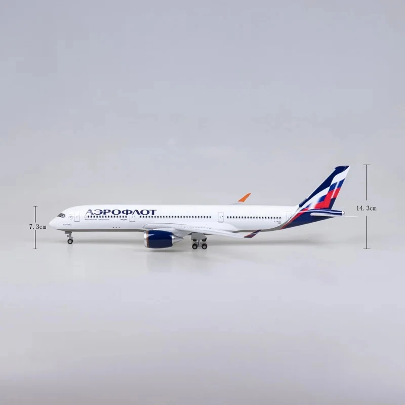 Nowy kolekcjonerski model samolotu A350 Aeroflot Russian Airlines z podwoziem kołowym, miniaturowy samolot do kolekcjonowania.