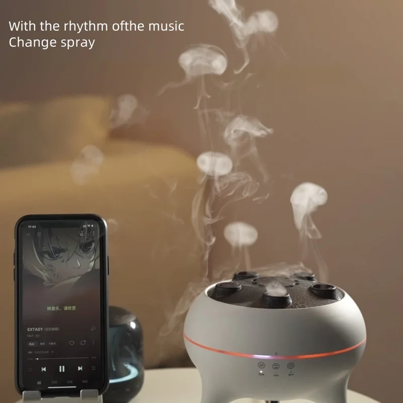 ناشر بركان، ناشر عطري، مرطب هواء، 5 حلقات، لاقط ديناميكي، ناشر بالموجات فوق الصوتية لغرفة النوم