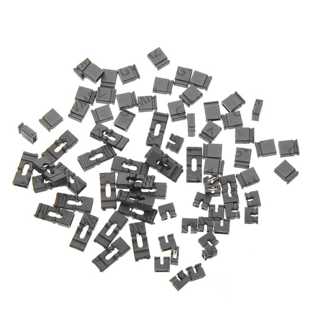 100PCS/LOT 2.0mm Jumper Cap Opening Short Long Cap Black Connecting Pin Spacing 2.0 Extended Edition/ normally open
