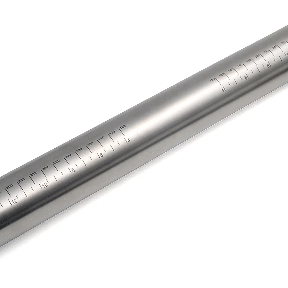 

1Pc Stainless Steel Rolling Pin With Scale Adjustable Thickness Dough Rolling Stick For Baking Pastry Pizza Cookie Kitchen Tools