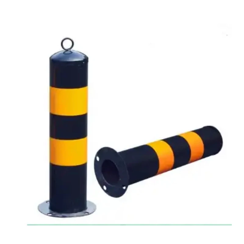 Stable Traffic Road Bollard Stanchions Parking Lot Barrier Steel Safety Street Bollard