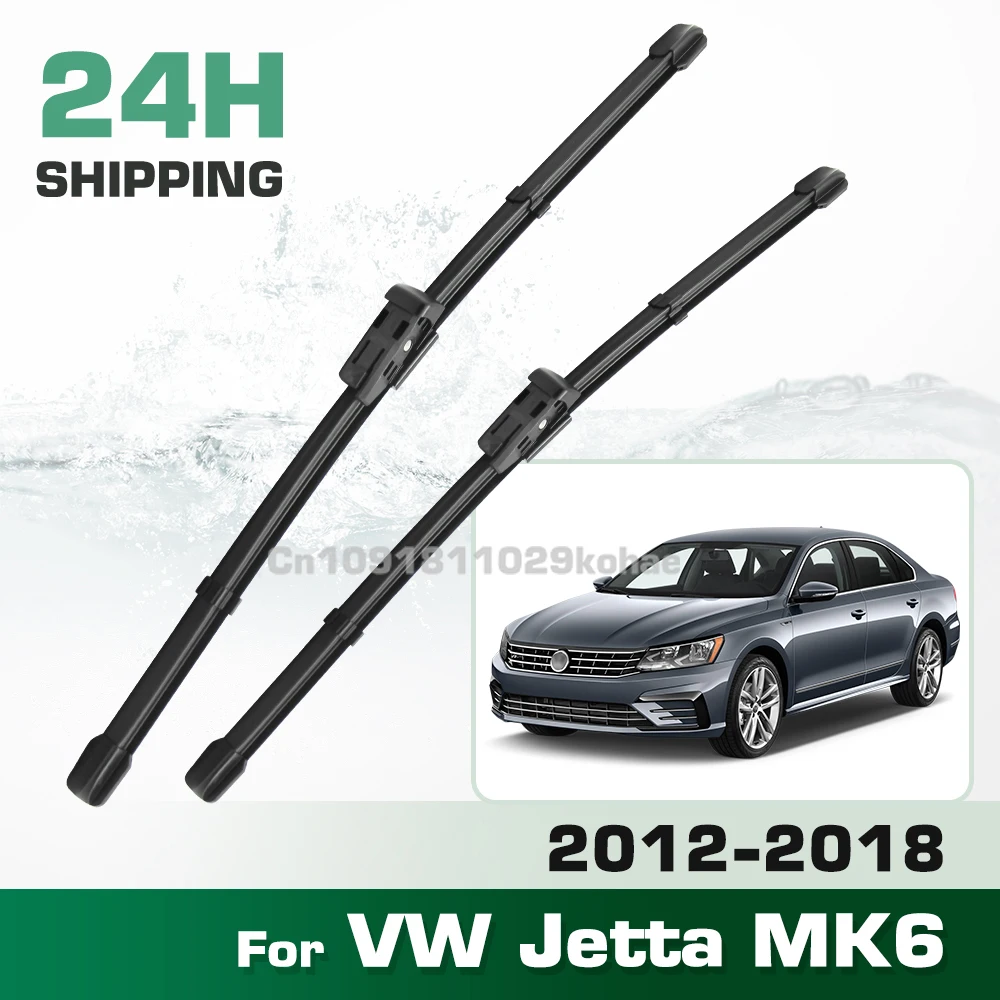 

For VW Jetta 6 A6 2012-2018 2013 2014 2015 2016 2017 LHD&RHD Front Wiper Blades Windshield Windscreen Window Brush 24"+19"