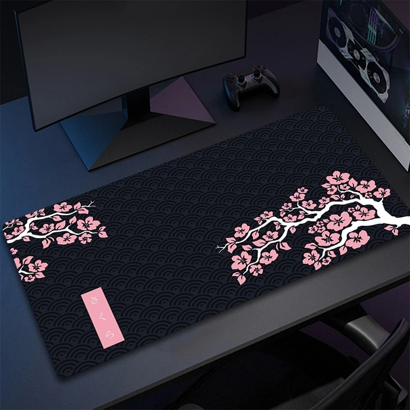 Large Gaming Mouse Pad XXL Sakura Desk Mat Computer Keyboard Mat Pink Cherry Blossom Mouse Mat Big Mousepad Gamer 300x800 Carpet