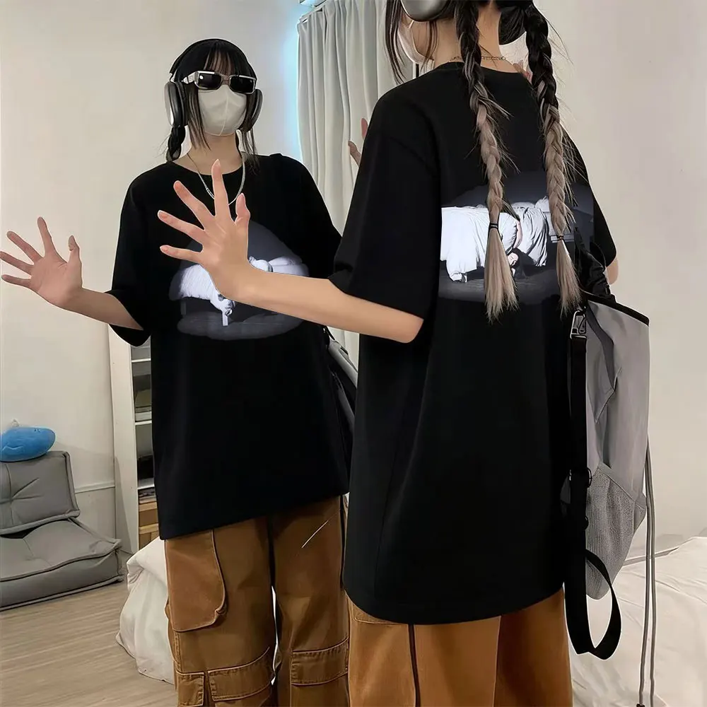 

When We All Fall Asleep Where Do We Go Graphic T Shirt Men Women Fashion Pop Music T-shirts Male Hip Hop Oversized Streetwear