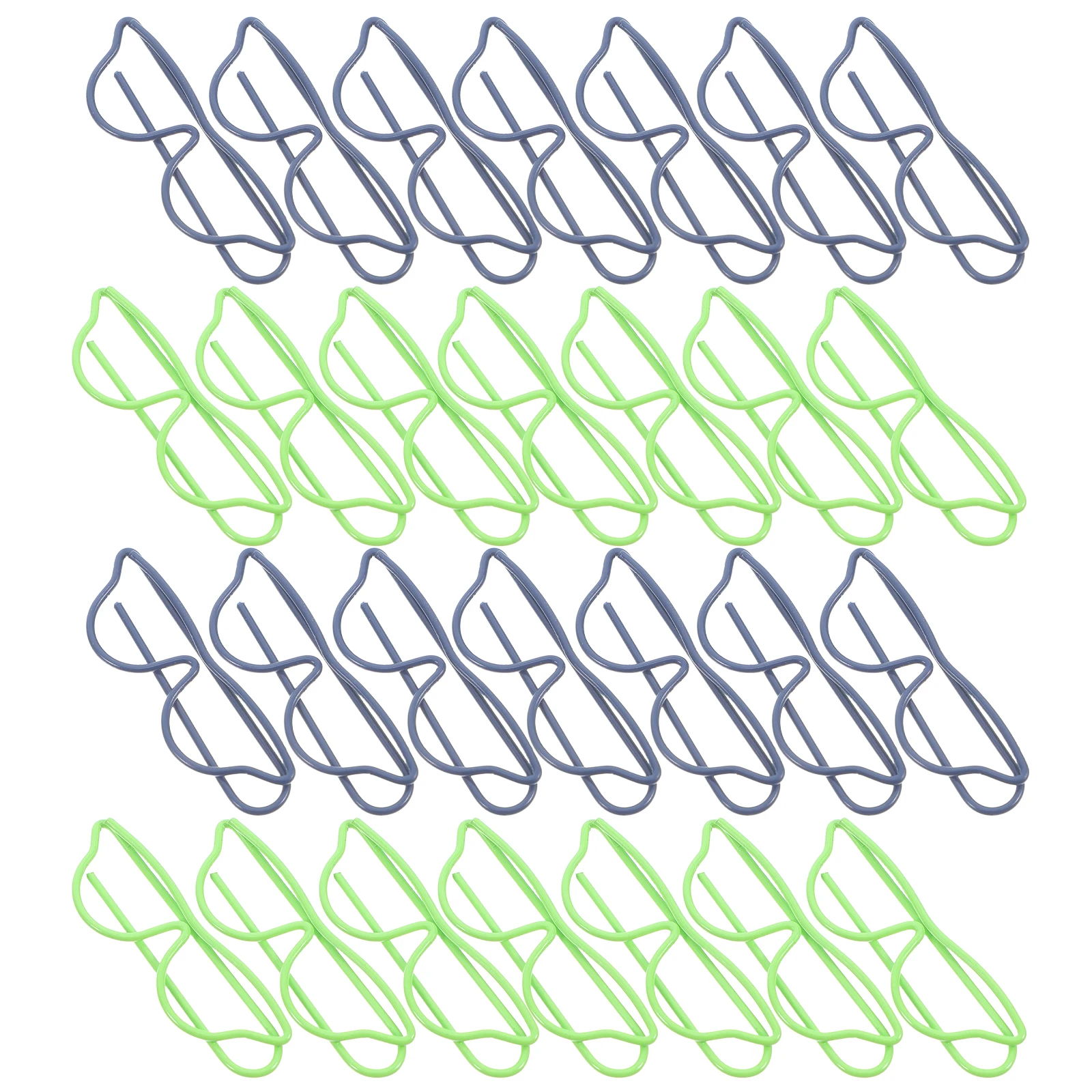 

40 Pcs Paper Clip Pin Eyeglass Shaped Paperclips Iron File Organizing