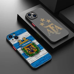 Football-Argentina Logo Art Phone Case For iPhone 15 14 13 12 11 Pro Max mini XS Max XR X 8 Plus SE Frosted Translucent Cover