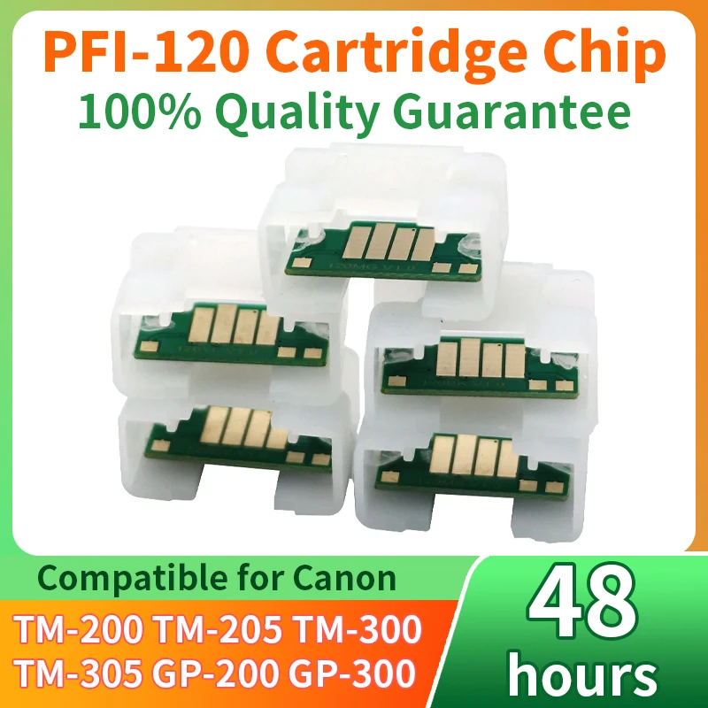 PFI-120 PFI120 ARC Chip For Canon imagePROGRAF TM-200 TM200 TM-205 TM-300 TM-305 TM300 GP-200 GP-300 130ML PrinterCartridge Chip