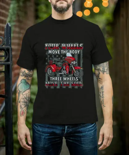 Motorcycle Trike Three Wheels Move the Soul Biker T-Shirt