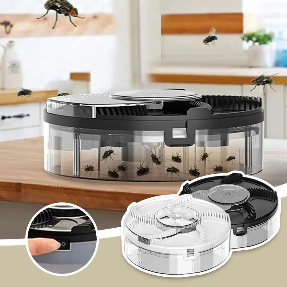 Wiederaufladbare elektrische Fliegenfalle, automatischer Fliegenfänger für Zuhause und Küche, leiser Insektenkäfig für den Innenbereich, Haushaltsfliegenvernichter 2026 – Detail 2