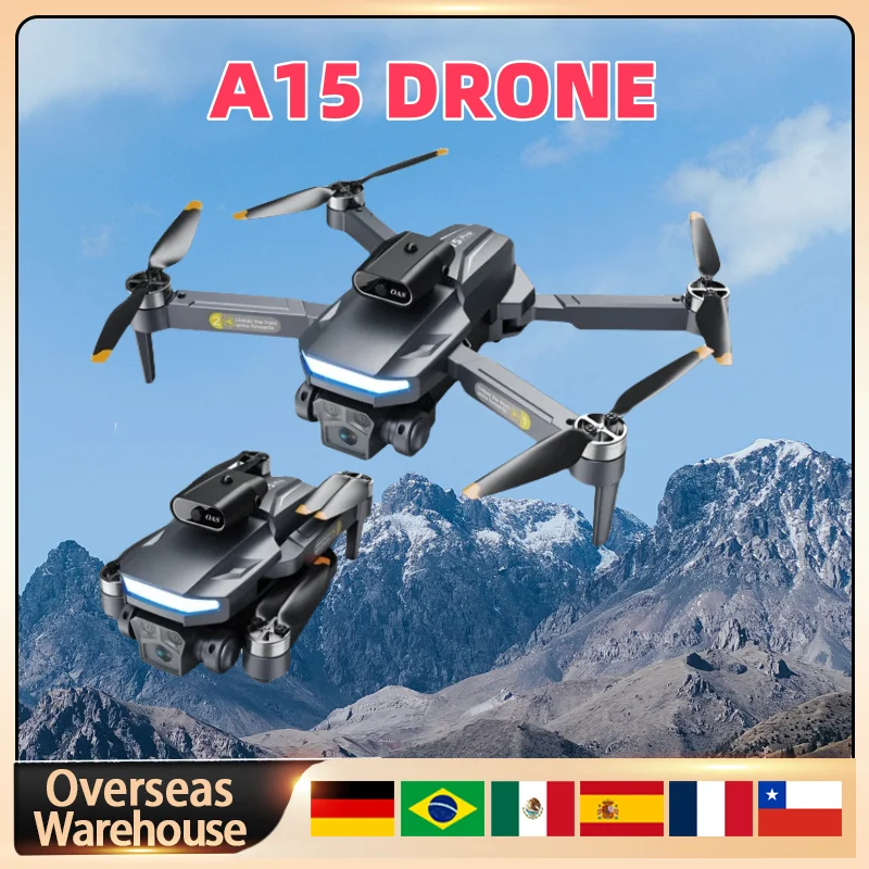 

A15 Drone Brushless Motor Three Cameras Folding Quadcopter Fixed-Point Hovering 360-Degree Laser Obstacle Avoidance Drone Gift