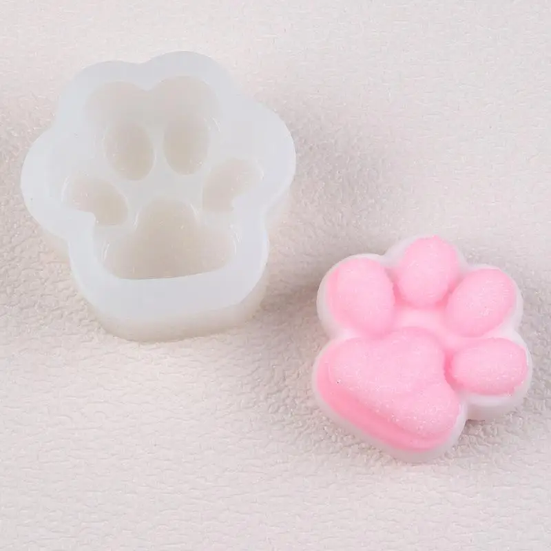 ●3D Cute Cat Paw Candle Silicone Mold DIY Aromatherapy Candle Soap Craft Making Mould Resin Molds Home Decoration
