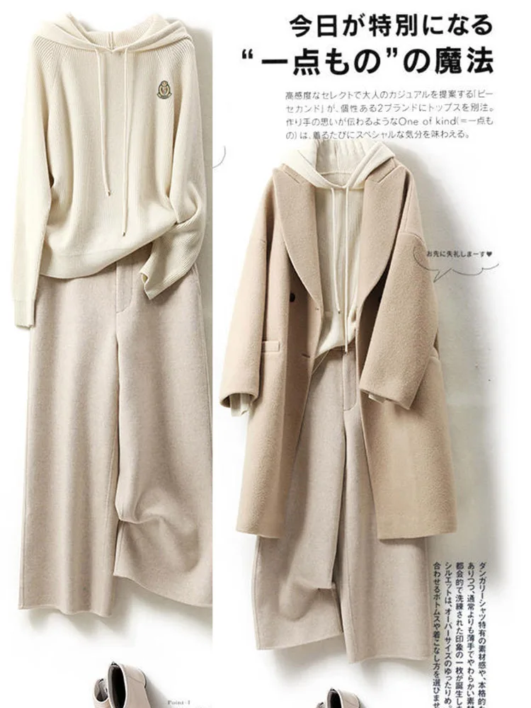 Merino Reine Wolle V-ausschnitt Hoodie Herbst/Winter Hoodie Neue Kaschmir Pullover frauen Casual Gestrickte Top