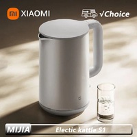 XIAOMI MIJIA Electric Kettle S1 Fast Hot boiling Stainless Water Kettle Teapot 1.7L 1800W Anti-Overheat Quadruple Protection