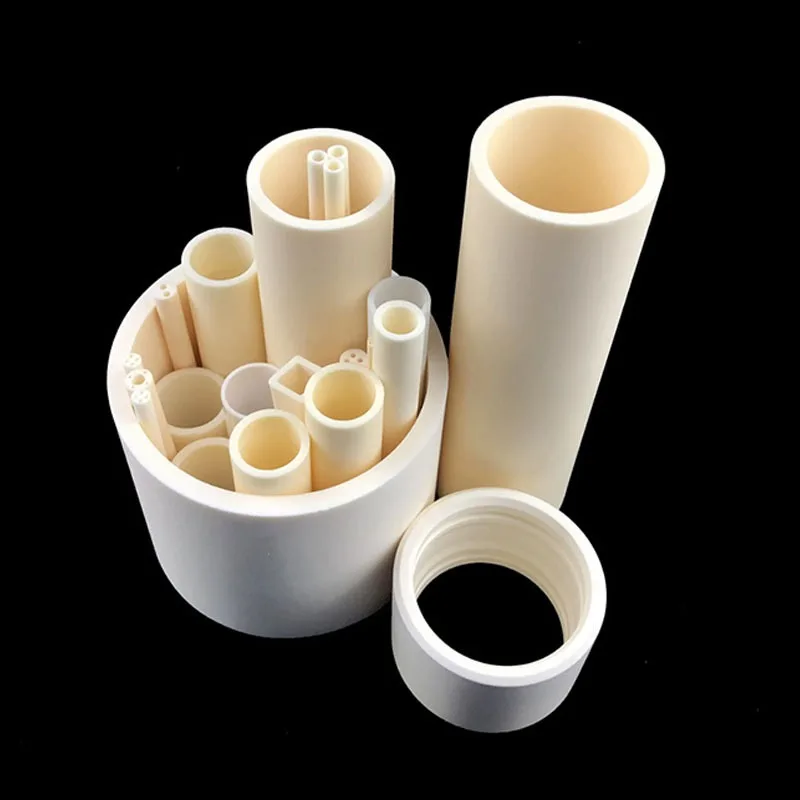 10Pcs Alumina Ceramic Tube, Corundum Insulating Bushing, Wear‑Resistant Thermocouple Protection Tube