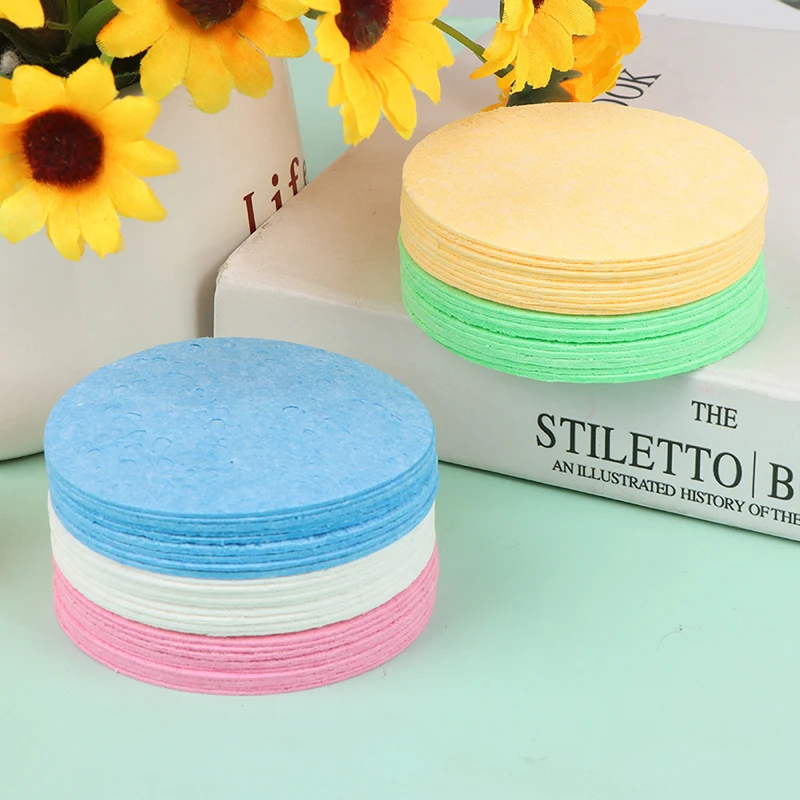 10Pcs Soft Facial Cleaning Sponge Pad Facial Washing Cleaning Compressed Cleanser Sponge Puff Spa Exfoliating Face Care